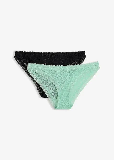 Minitrosa med mjuk spets (2-pack), bonprix