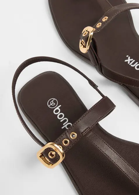 Sandal med t&aring;rem och &ouml;ljetter, bonprix