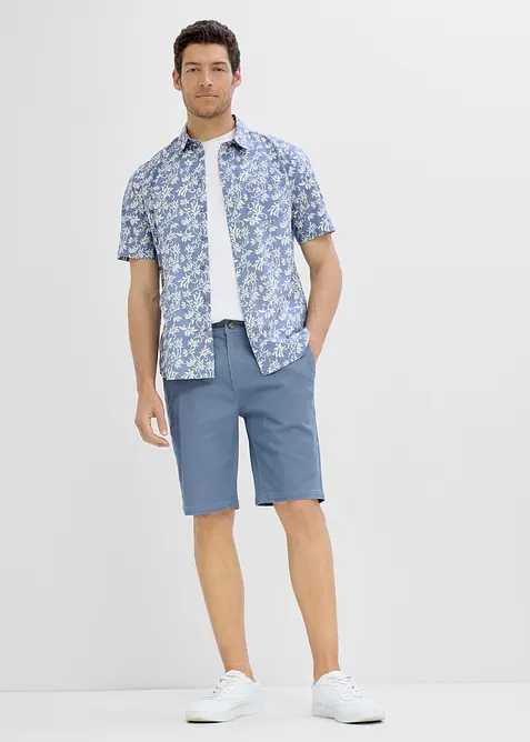 Stretchiga shorts med res&aring;rmidja, Regular Fit, bonprix