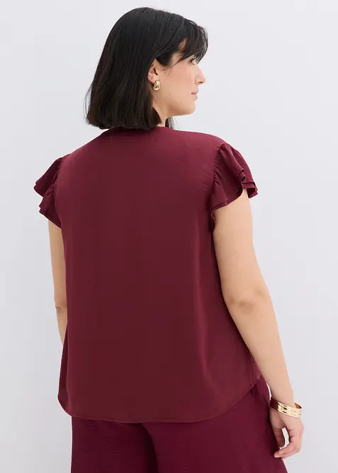 Blus med volanger, bonprix