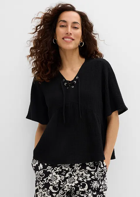 Blustopp av luftig muslin, bonprix