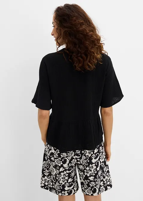 Blustopp av luftig muslin, bonprix