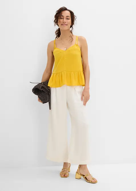 Linne av satin med mjukt fall, bonprix