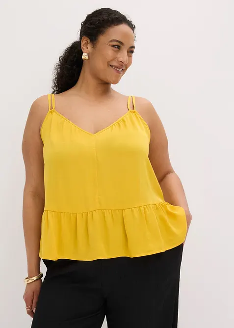 Linne av satin med mjukt fall, bonprix