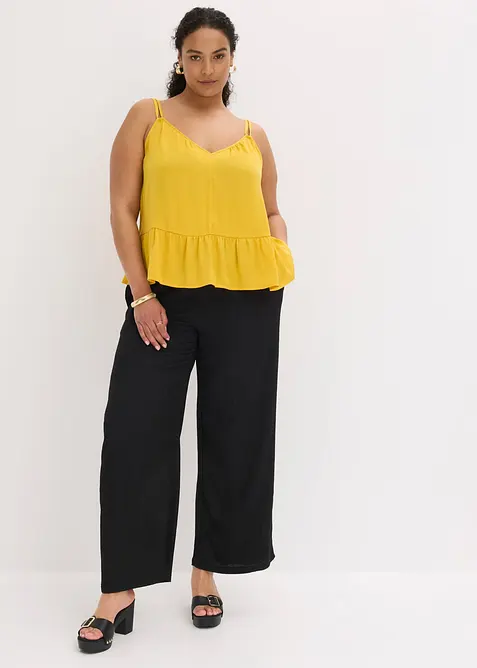 Linne av satin med mjukt fall, bonprix