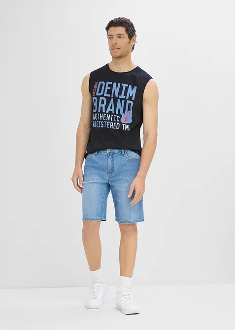 Tunna jeansshorts med res&aring;rmidja (2-pack) Regular Fit, bonprix