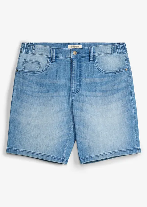 Tunna jeansshorts med res&aring;rmidja, Relaxed Fit, bonprix