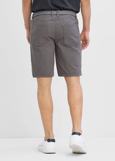 Stretchiga shorts med res&aring;rmidja och sk&auml;rp, Regular Fit, bonprix