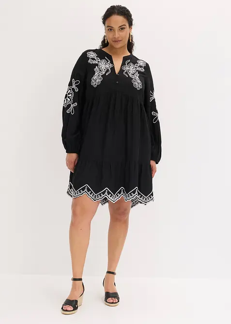 Tunikakl&auml;nning av mjuk viskos med broderi, bonprix
