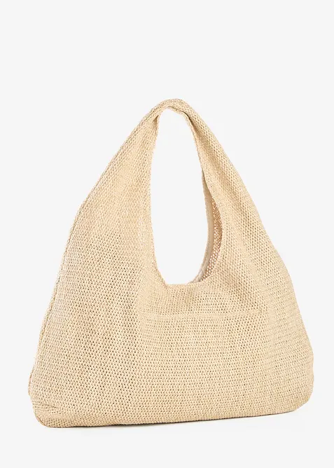 Shoppingv&auml;ska med halmlook, bonprix
