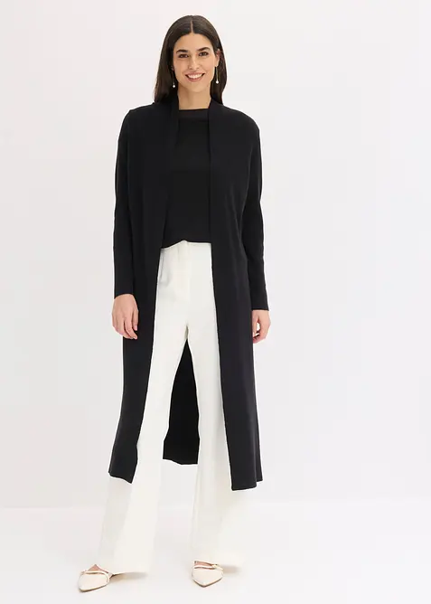 L&aring;ng cardigan med viskos, bonprix