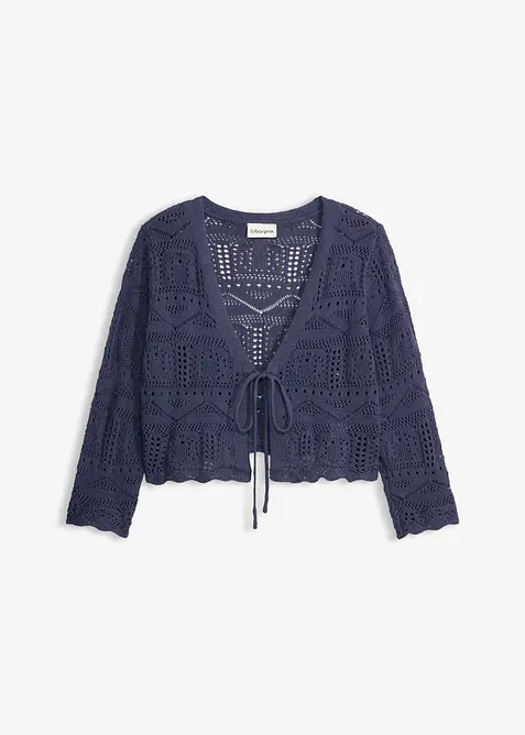 H&aring;lm&ouml;nstrad bolero med 3/4-&auml;rm, bonprix