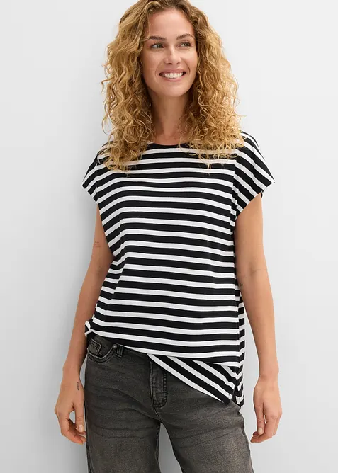 Randig T-shirt i ekologisk bomull, bonprix