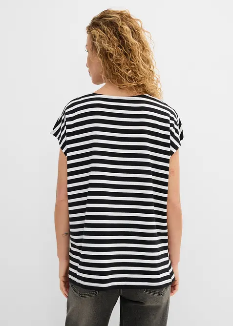 Randig T-shirt i ekologisk bomull, bonprix