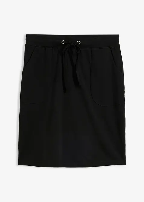 Kjol i ekologisk bomull med stretch, bonprix
