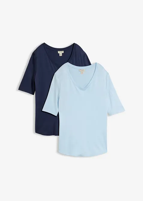 L&aring;ng topp i mjuk viskos (2-pack), bonprix