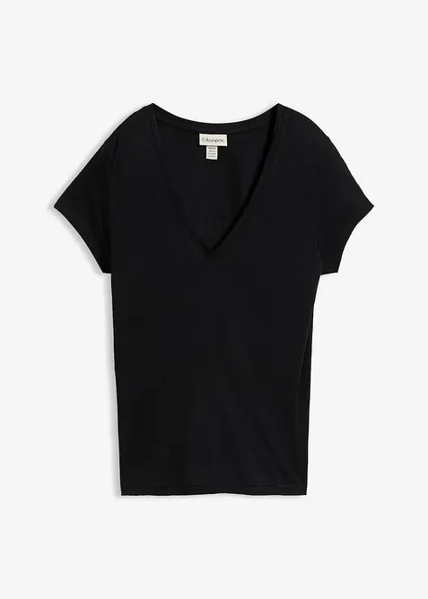 V-ringad topp i mjuk viskos, bonprix