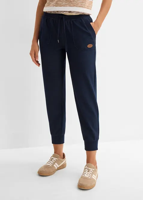 Trik&aring;byxa med jeanslook, 7/8-l&auml;ngd, bonprix