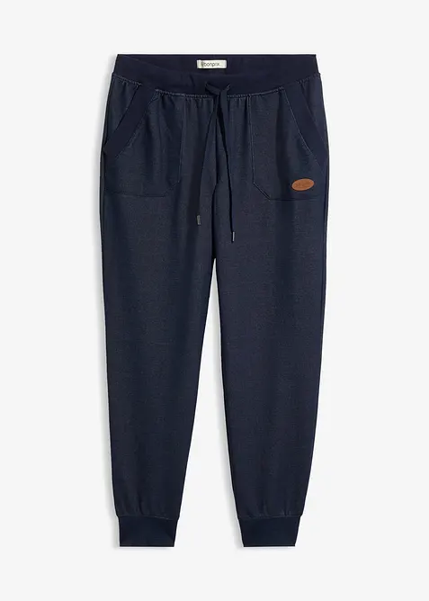 Trik&aring;byxa med jeanslook, 7/8-l&auml;ngd, bonprix