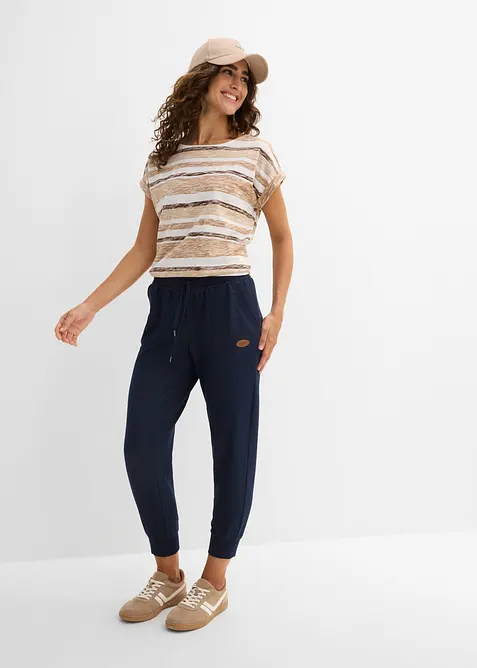 Trik&aring;byxa med jeanslook, 7/8-l&auml;ngd, bonprix
