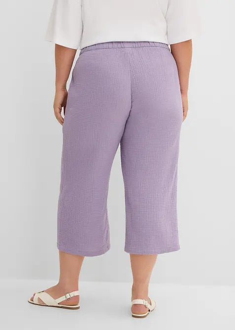 Marlenebyxa i bomullsmuslin, bonprix