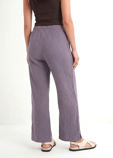 Palazzobyxa i luftig muslin, bonprix