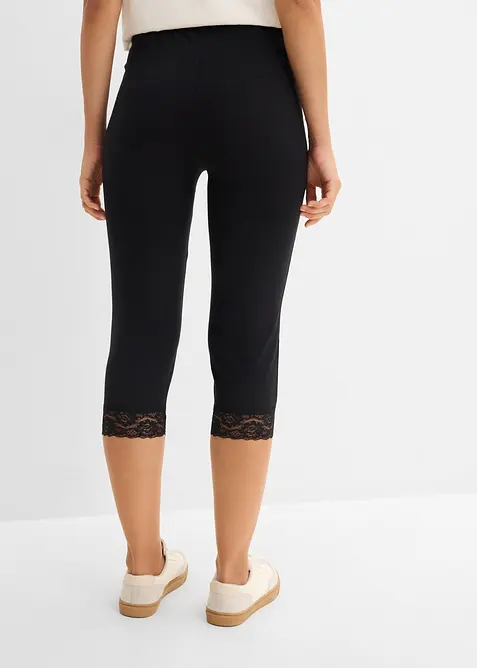 Caprileggings med spetsdetalj, bonprix