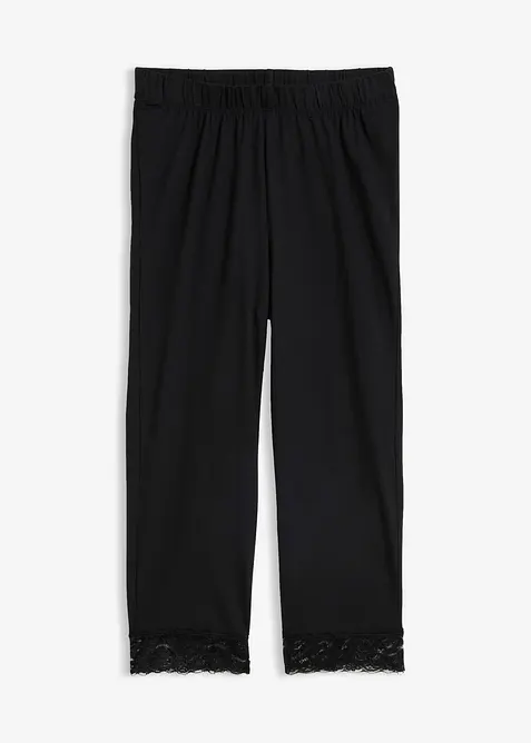Caprileggings med spetsdetalj, bonprix