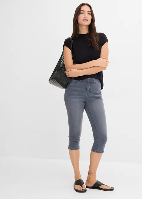 Stretchiga caprijeans, bonprix