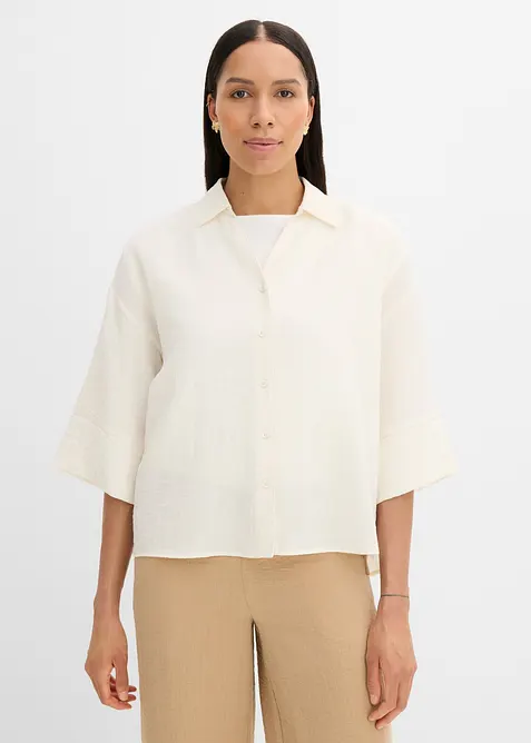 Oversizeblus i viskosmix, bonprix