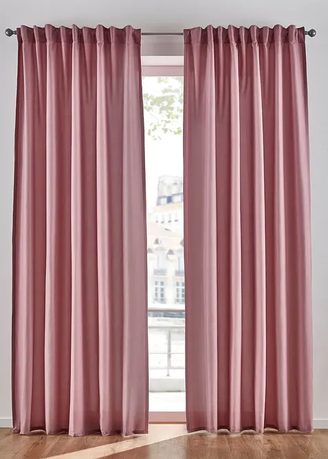 L&auml;ttsk&ouml;tta gardiner av mikrofibermaterial (2-pack), bonprix