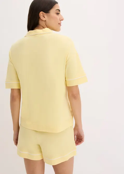 Pyjamas med shorts, i mjuk viskosmix, bonprix