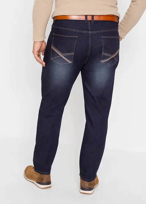 Multi-stretchjeans med bekv&auml;m midja, Regular Fit, Straight, bonprix