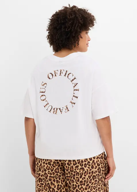 T-shirt i oversizemodell av ekologisk bomull, bonprix