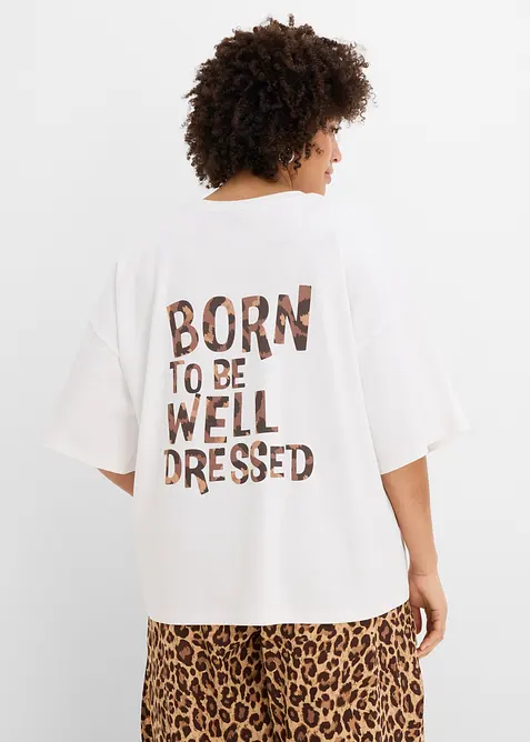 T-shirt i oversizemodell av ekologisk bomull, bonprix