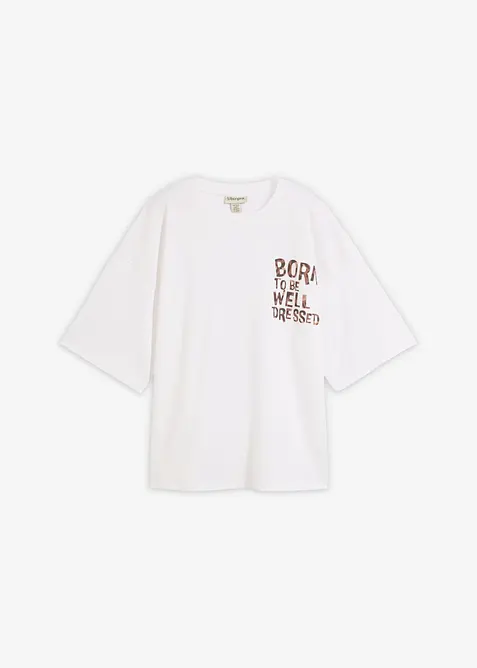 T-shirt i oversizemodell av ekologisk bomull, bonprix