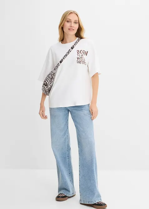 T-shirt i oversizemodell av ekologisk bomull, bonprix
