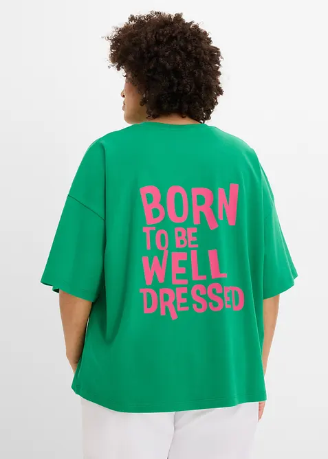 T-shirt i oversizemodell av ekologisk bomull, bonprix