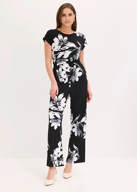 Jumpsuit med palmm&ouml;nster, bonprix