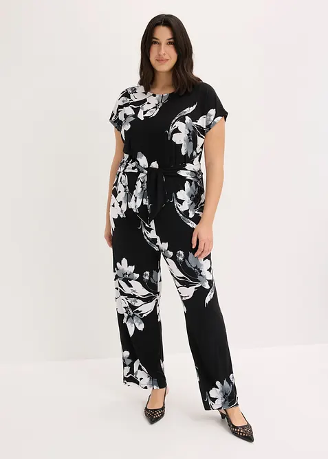 Jumpsuit med palmm&ouml;nster, bonprix