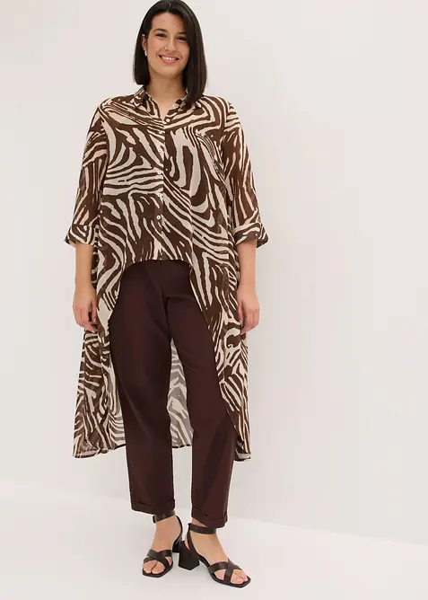 L&aring;ng blus i chiffong, bonprix