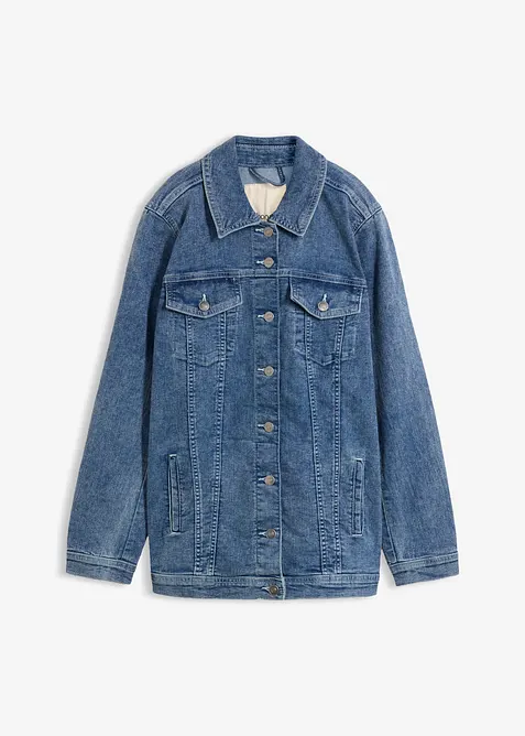 Stretchig jeansjacka, boyfriendmodell, bonprix
