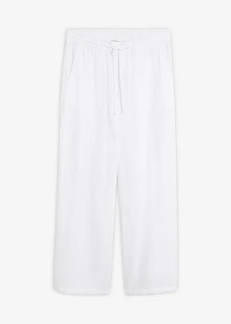 Palazzobyxa i luftig muslin, bonprix