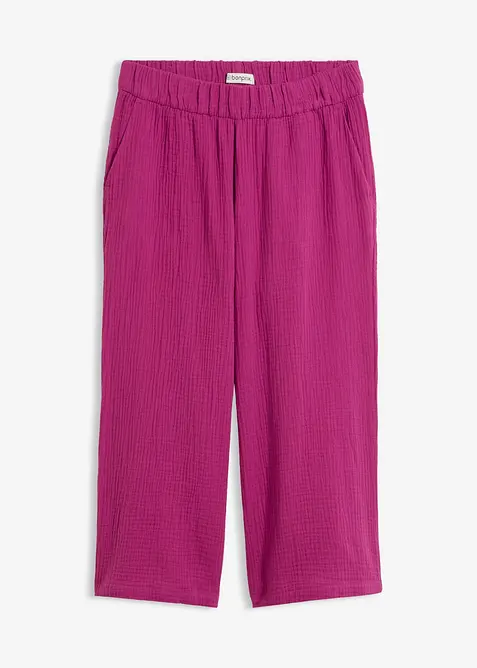 Marlenebyxa i bomullsmuslin, bonprix