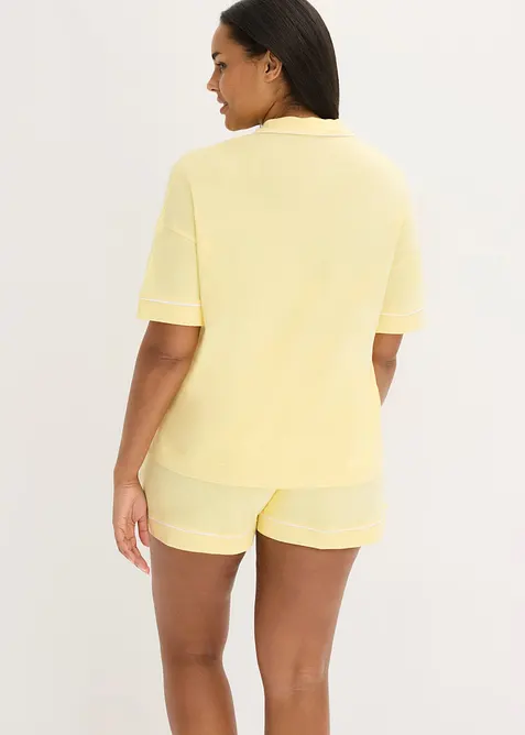 Pyjamas med shorts, i mjuk viskosmix, bonprix