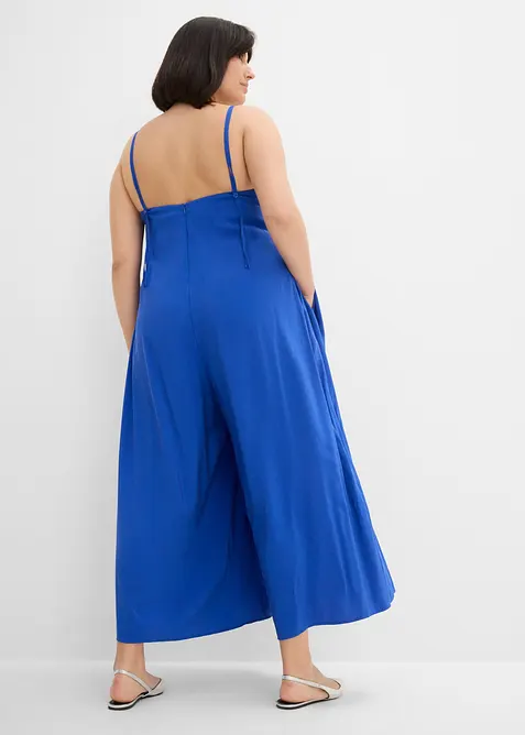 Jumpsuit i viskosmix med justerbara axelband, bonprix