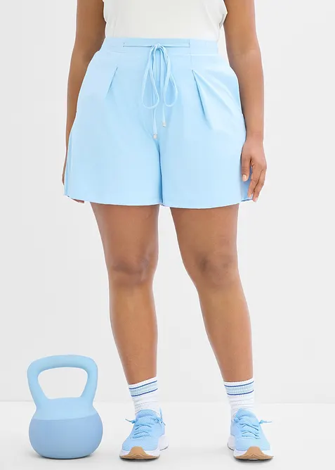 Mycket l&auml;tta funktionsshorts med dekorveck, snabbtorkande, bonprix
