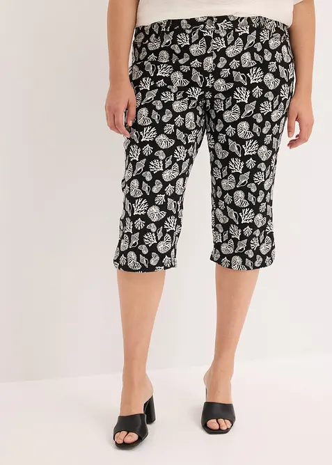 Capribyxa av bomullsstretch, bonprix
