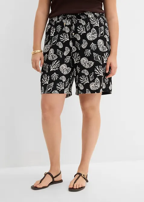 Dra p&aring;-shorts i viskosmix, bonprix
