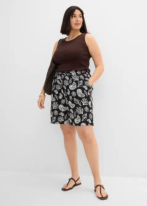 Dra p&aring;-shorts i viskosmix, bonprix